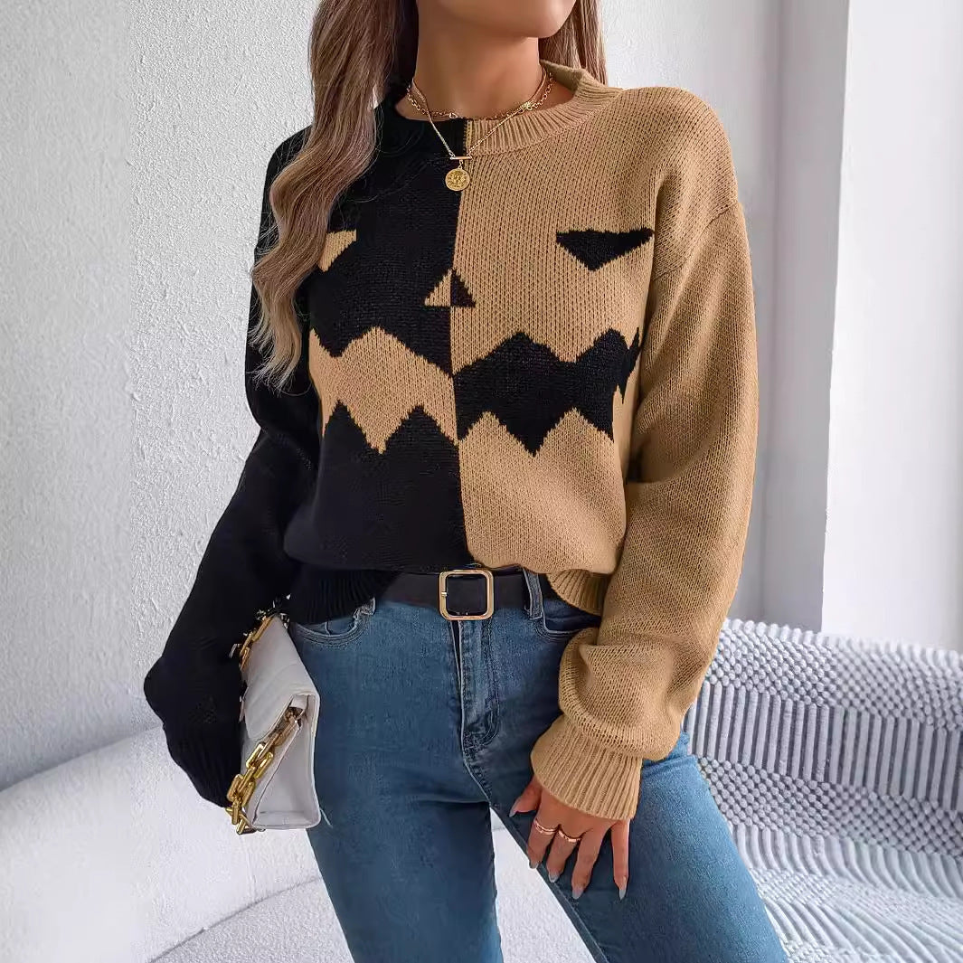 Halloween Ghost Knit Sweater