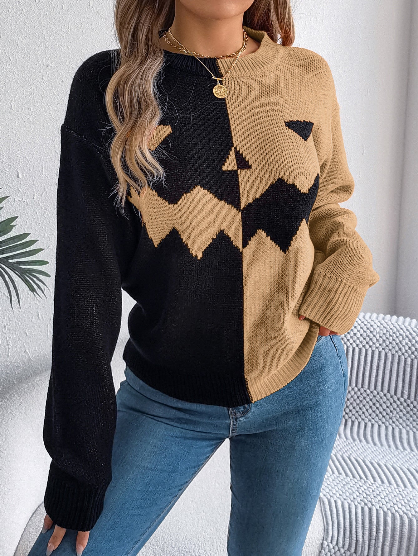 Halloween Ghost Knit Sweater