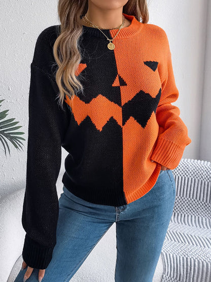 Halloween Ghost Knit Sweater