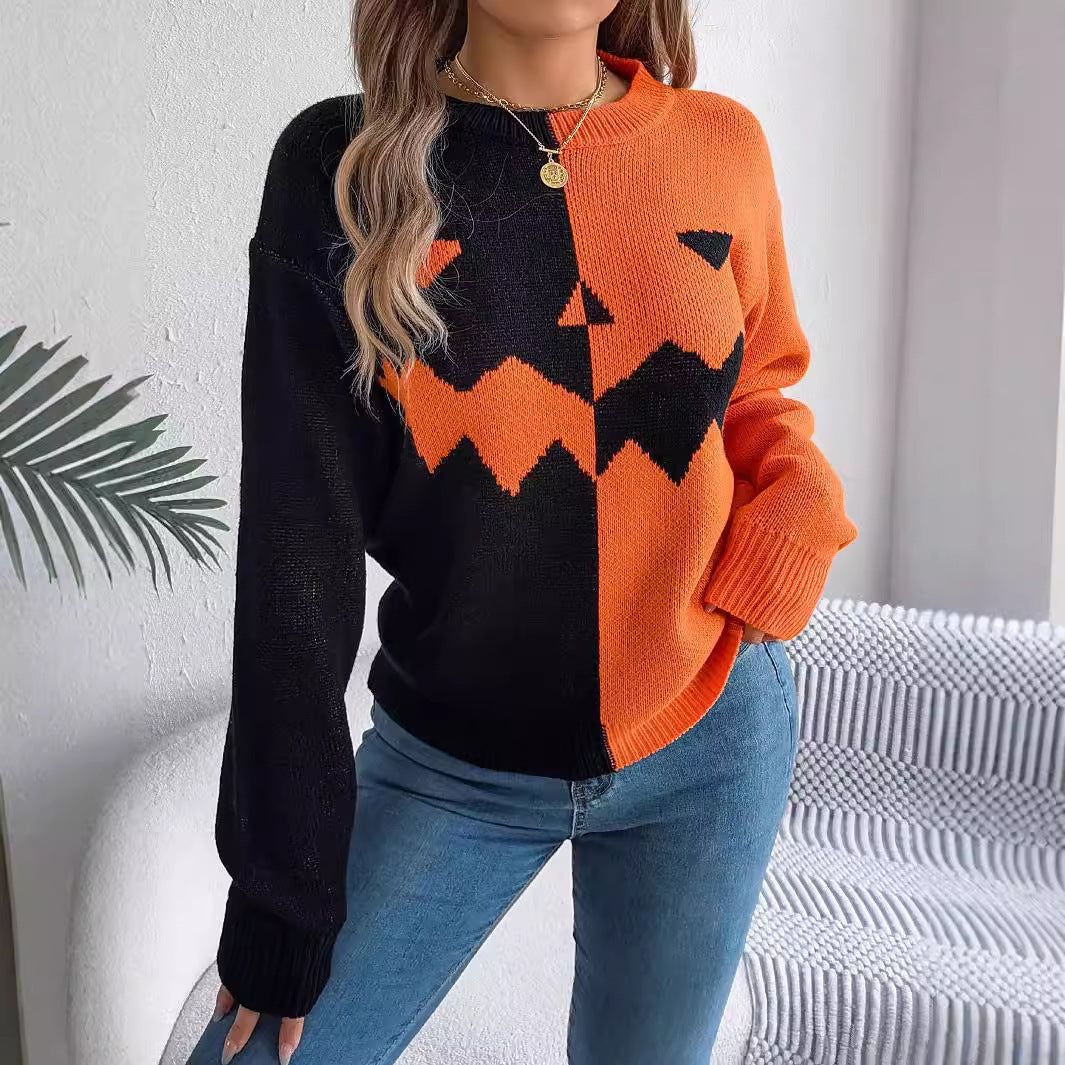 Halloween Ghost Knit Sweater