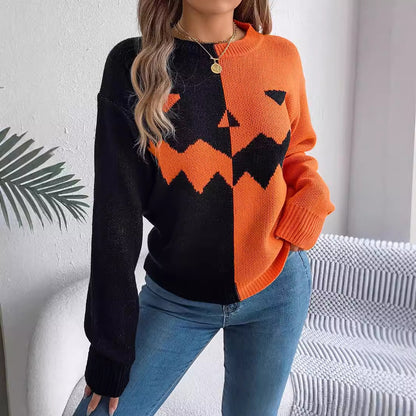Halloween Ghost Knit Sweater